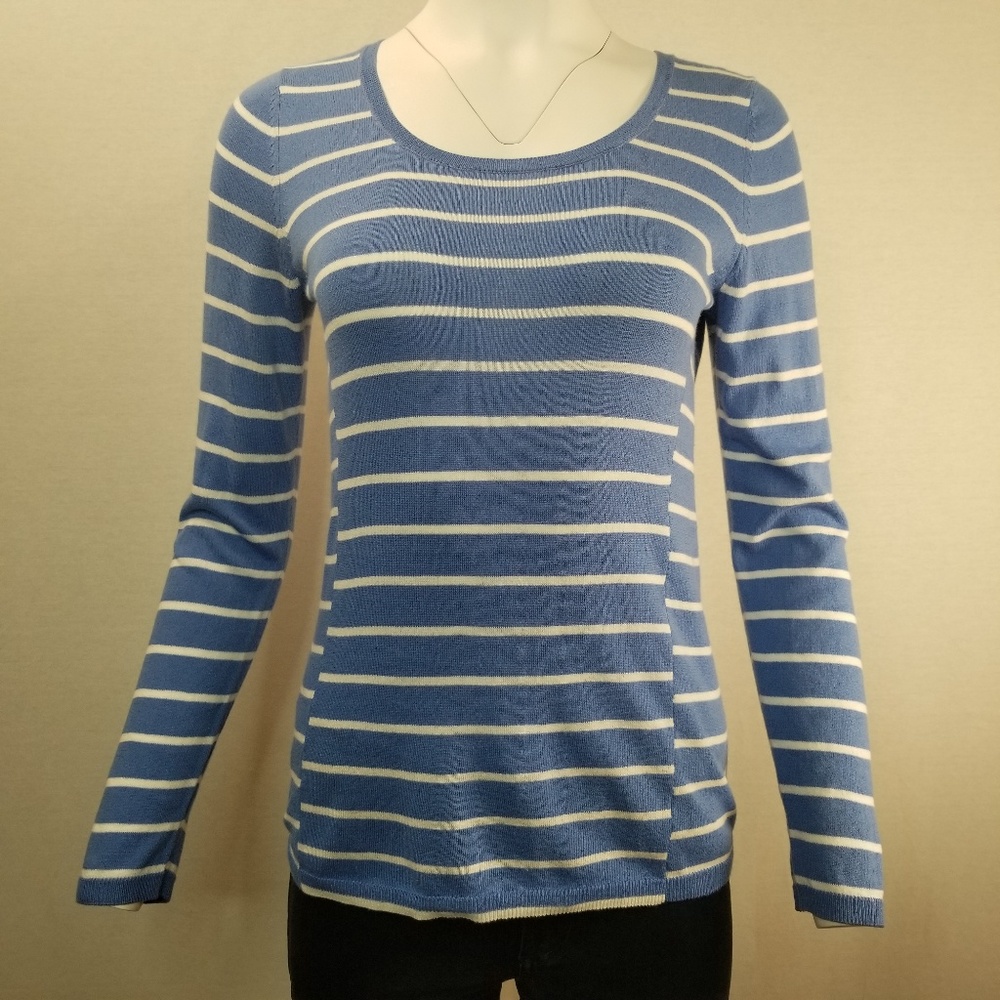 BANANA REPUBLIC Womens Button Back Strip Sweater S